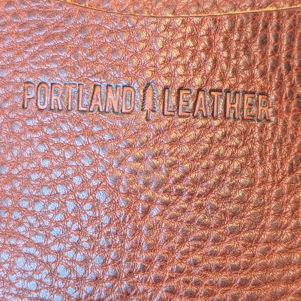 Portland Leather Round Crossbody Bag In Nutmeg - Picture 5 of 9